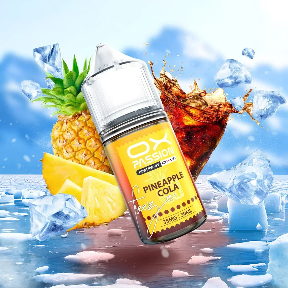 Ox Passion Pineapple Cola 30ml Nic Salt bottle, front label visible