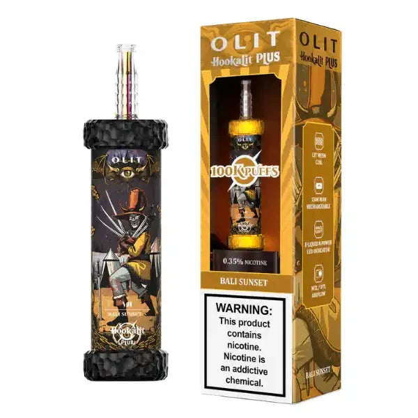 Olit Hookalit Plus 100K disposable vape in Bali Sunset, shisha-style device