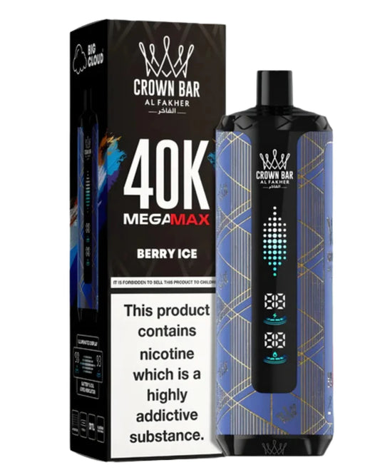 Al Fakher Mega Max 40K Berry Ice – mesh coil DTL disposable vape, best price Pakistan