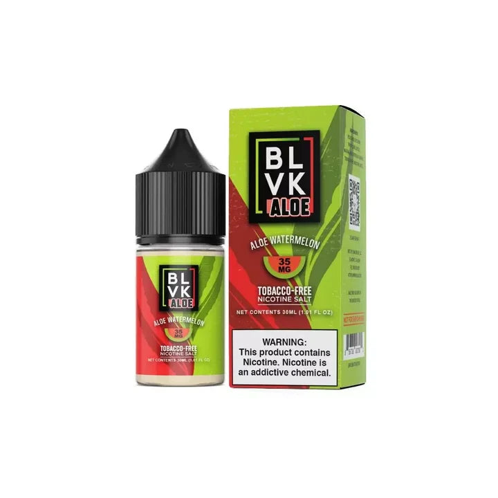 BLVK Aloe Watermelon 30ml nic salt bottle, watermelon and aloe flavour label