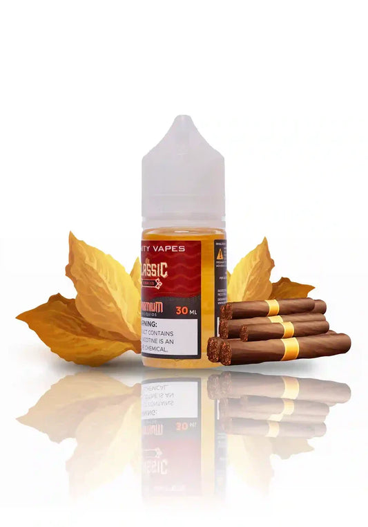 Infinity Classic Tobacco 30ml bottle shown with its nicotine strength options