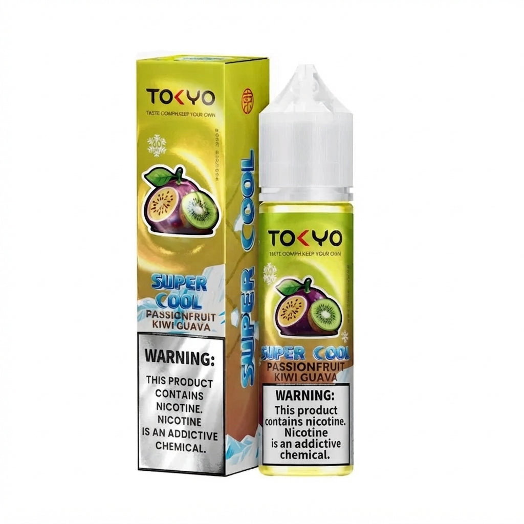 Tokyo Super Cool Kiwi Passion Fruit Guava Freebase E-Liquid 60ml product photo