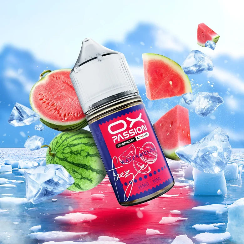Ox Passion Watermelon 30ml Nic Salt bottle front label