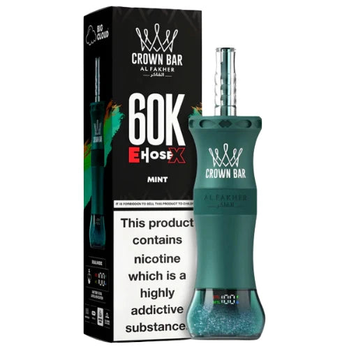 Al Fakher Crown Bar E-Hose X 60000 Puffs disposable vape in Mint flavour