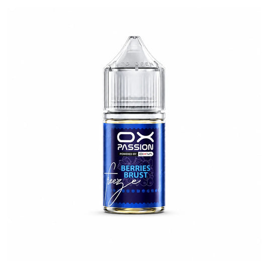 Ox Passion Berries Burst 30ml Nic Salt bottle, shown on a white background