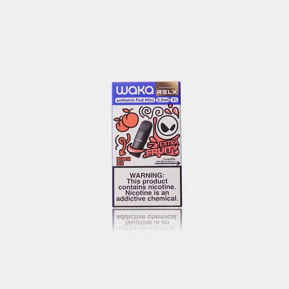 WAKA soMatch Mini prefilled replacement pod in Peach Ice, 2ml