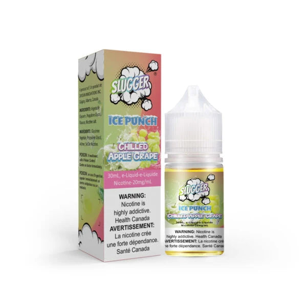 Slugger Ice Punch Chilled Apple Grape nic salt 30ml bottle - Vape Brothers Pakistan