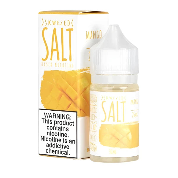 Skwezed Mango Ice 30ml nic salt bottle, true-to-fruit mango in the Frozen ICE range