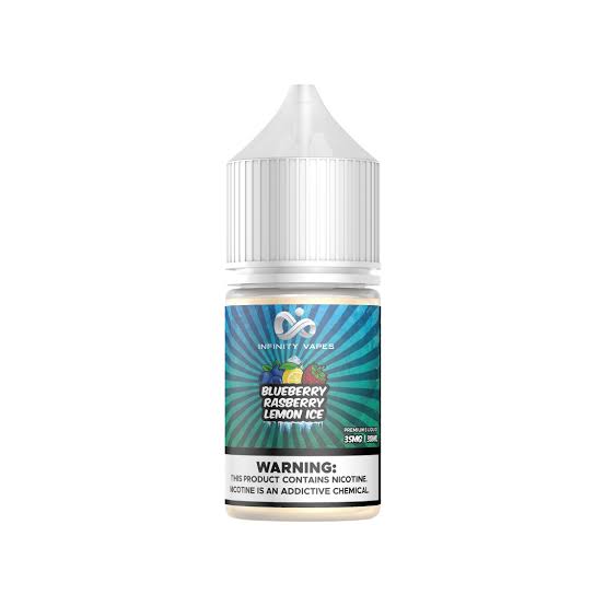 Infinity Blueberry Raspberry Lemon Ice 30ml nic salt bottle, front view
