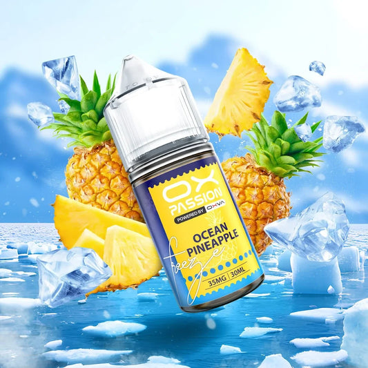 Ox Passion Ocean Pineapple 30ml Nic Salt bottle with the flavour name visible