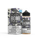 VGOD Iced Purple Bomb 60ml bottle angled to show the chubby unicorn shape