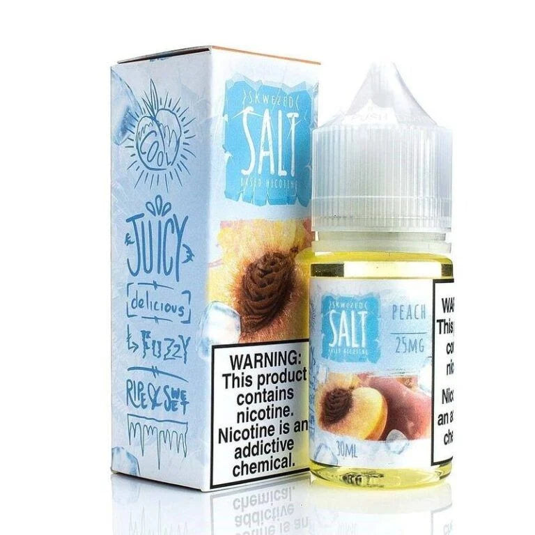 Skwezed Peach Ice 30ml nic salt bottle in 25mg and 50mg, Frozen ICE range