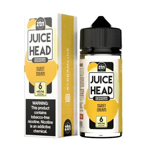 Juice Head Desserts Sweet Cream 100ml freebase e-liquid bottle, front label