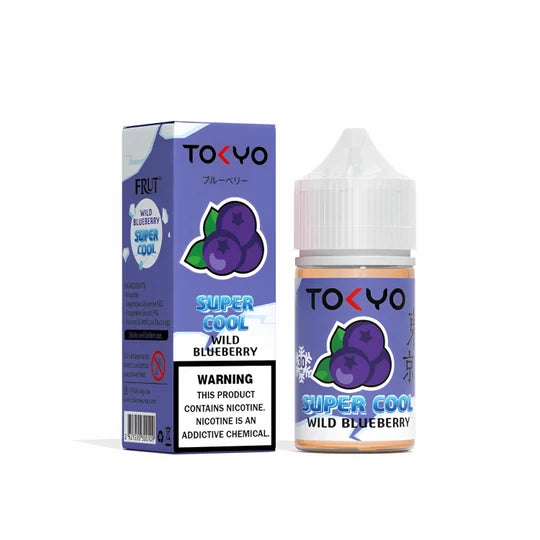 Tokyo Super Cool Wild Blueberry 30ml salt nicotine bottle - Vape Brothers