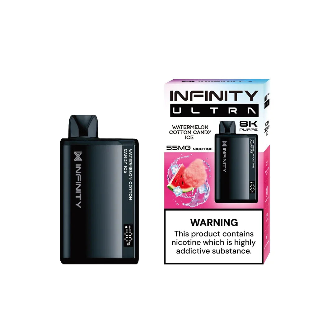 Infinity 8000 puffs 55mg disposable vape in Watermelon Cotton Candy Ice