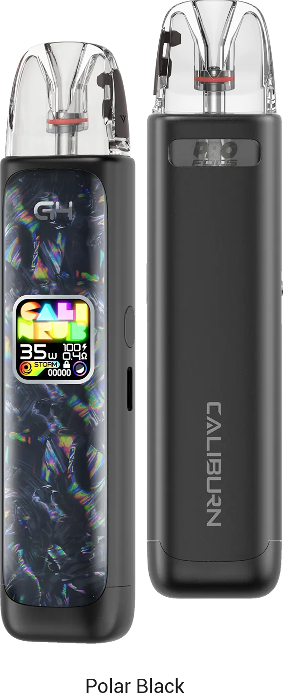Uwell Caliburn G4 pod kit shown with its refillable pod cartridge