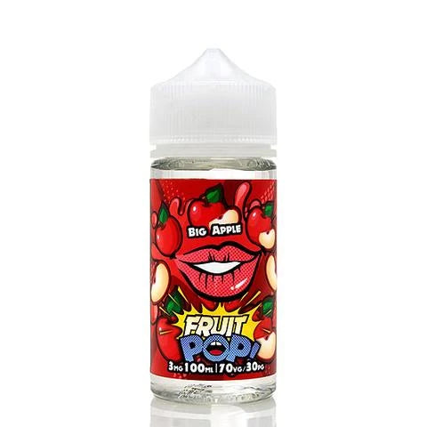 Iced Fruit Pop Big Apple 100ml freebase e-liquid bottle, iced apple flavour