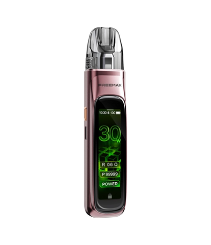 Freemax Rexa Pro Pod Kit 30W - front view with the 2.51-inch touchscreen lit
