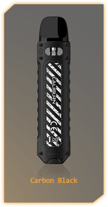 Uwell Caliburn Tenet 16W pod kit in Black Carbon, 750mAh device