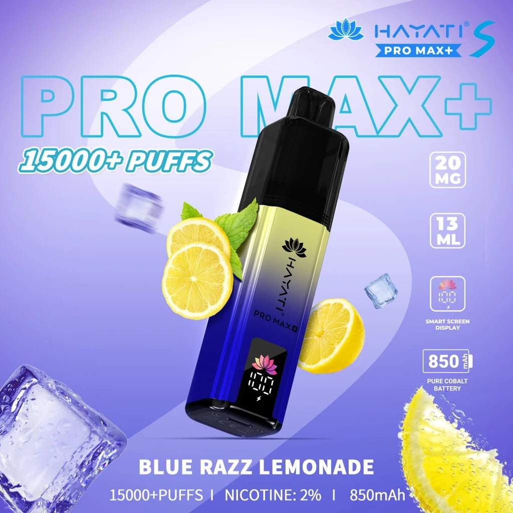 Hayati Pro Max S+ 15000 Puffs Disposable Vape — USB-C Rechargeable