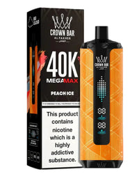 Al Fakher Mega Max 40K Peach Ice – 30ml prefilled USB-C rechargeable disposable vape Pakistan
