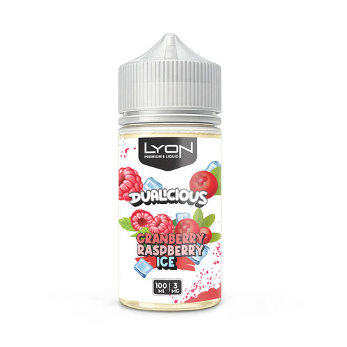 Lyon Cranberry Raspberry Ice 100ml 3mg freebase e-liquid bottle — Vape Brothers Pakistan