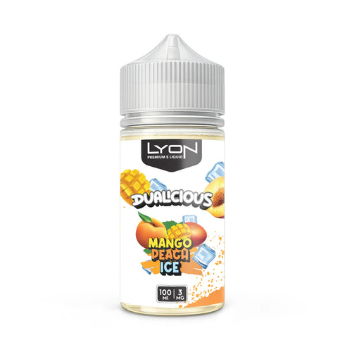 Lyon Mango Peach Ice 100ml 3mg freebase vape juice bottle — Vape Brothers Pakistan