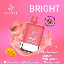 ELFBAR Bright 6000 puffs disposable vape, Double Peach Mango Watermelon device