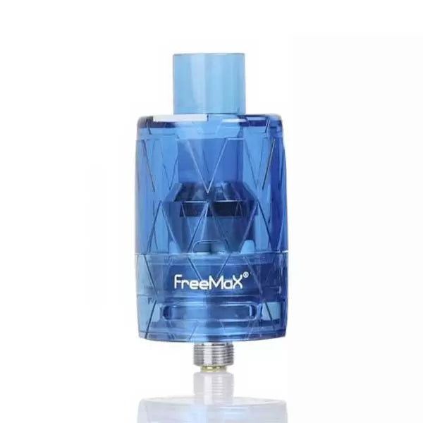 Freemax GEMM disposable sub-ohm tank in Blue, front view of the 510 tank