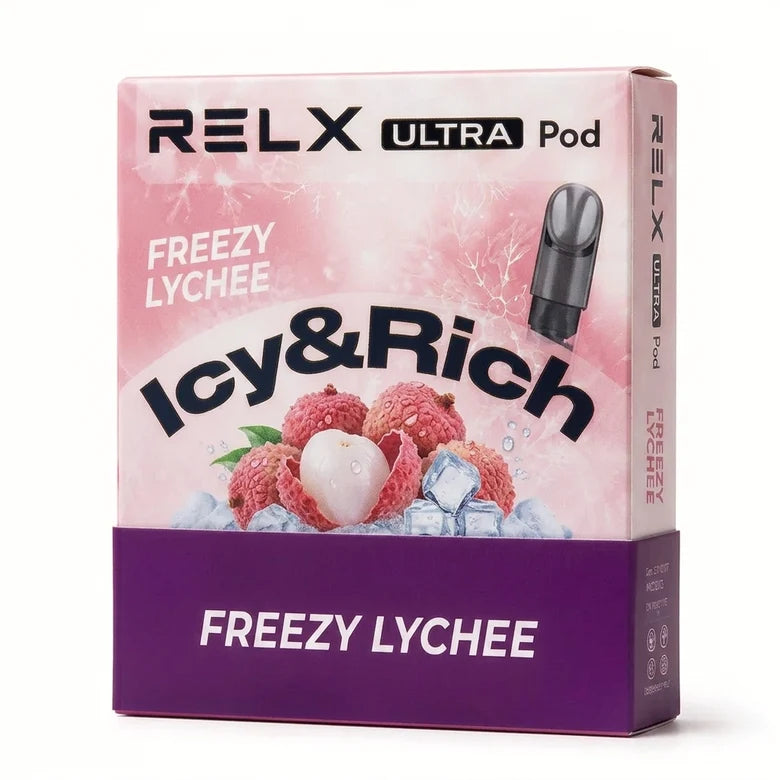 RELX Ultra pre-filled pod 3% in Freezy Lychee flavour
