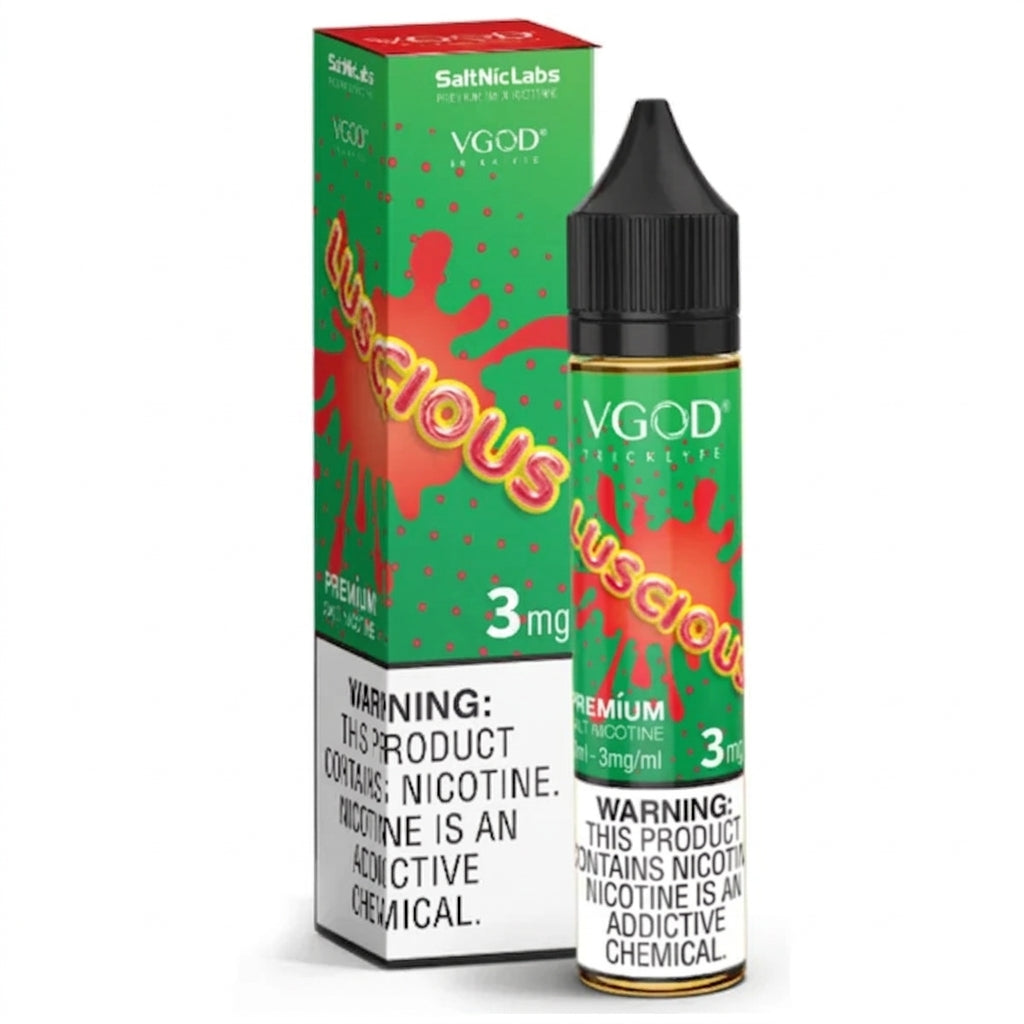 VGOD Luscious 60ml freebase e-liquid bottle, front label