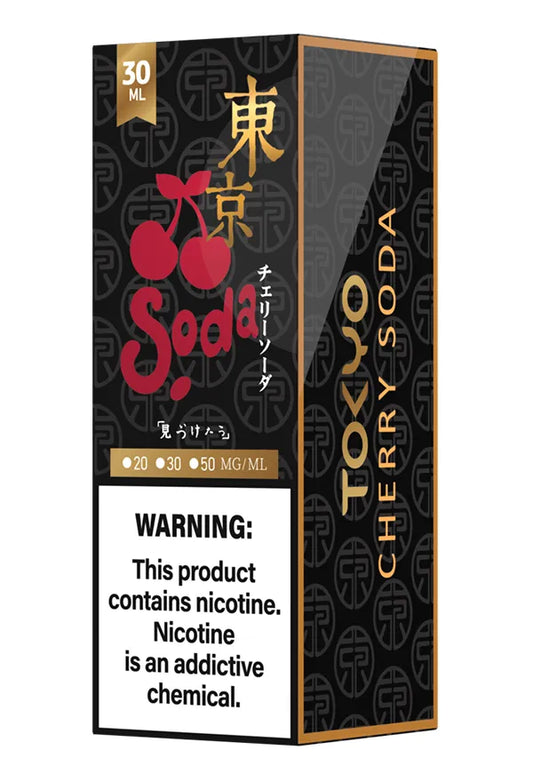 Tokyo Golden Series Cherry Soda 30ml nic salt e-liquid bottle front label