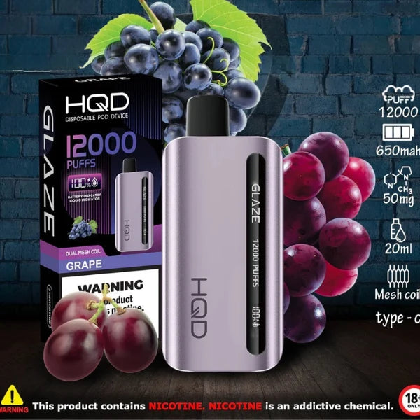 HQD GLAZE 12000 PUFFS DISPOSIBLE