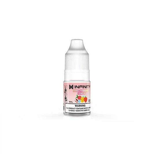 Infinity Classic Mango Strawberry Lychee Ice nic salt 5ml bottle, 55mg, front label