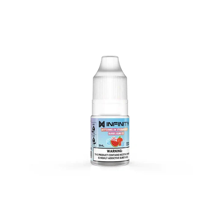 Infinity Classic Watermelon Strawberry Bubblegum Ice nic salt 5ml bottle, 55mg, front label