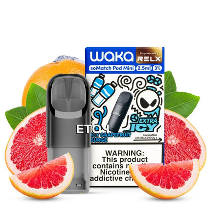 WAKA soMatch Mini prefilled replacement pod in Ice Grapefruit Surge, 2ml