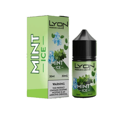 Lyon Salt Mint Ice 30ml 30mg menthol nic salt bottle — Vape Brothers Pakistan