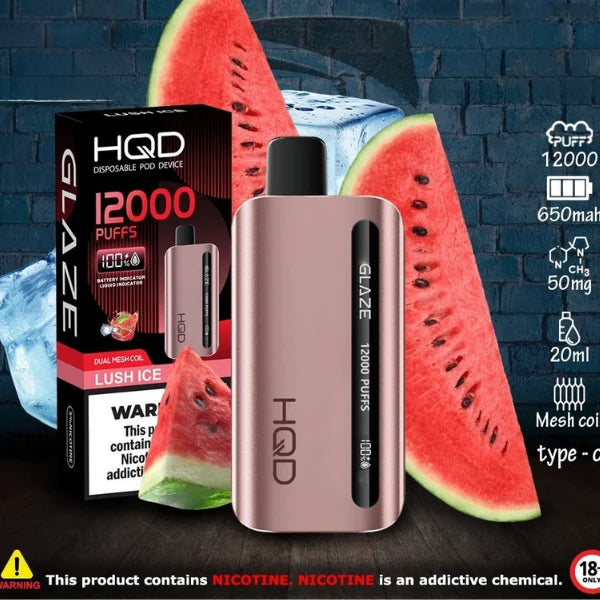 HQD GLAZE 12000 PUFFS DISPOSIBLE