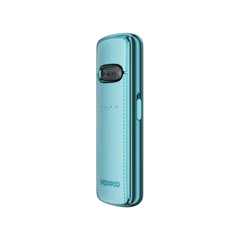 VOOPOO VMATE E pod kit in Mint Blue, side profile showing the airflow slider