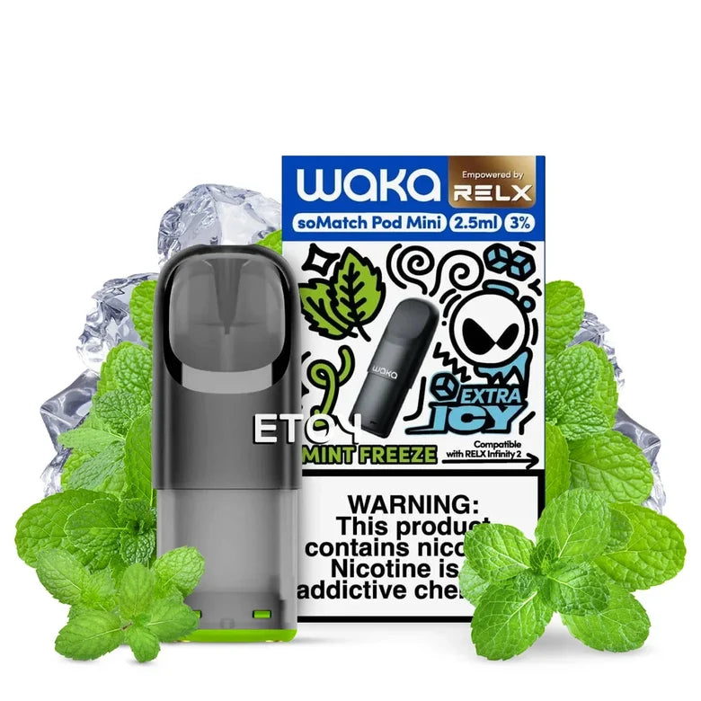 WAKA soMatch Mini prefilled replacement pod in Mint Freeze, 2ml