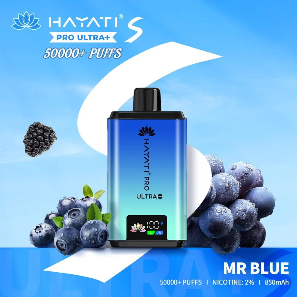 Hayati Pro Ultra Plus S dual tank kit - device next to its box