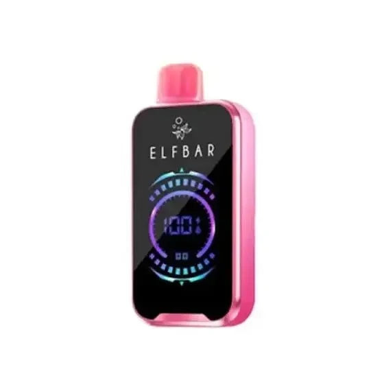 ELFBAR Raya D2 20K disposable vape in Pink Blackcurrant, device front view