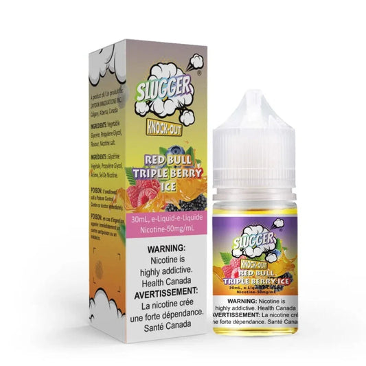 Slugger Knock Out Red Bull Triple Berry Ice nic salt 30ml bottle - Vape Brothers Pakistan