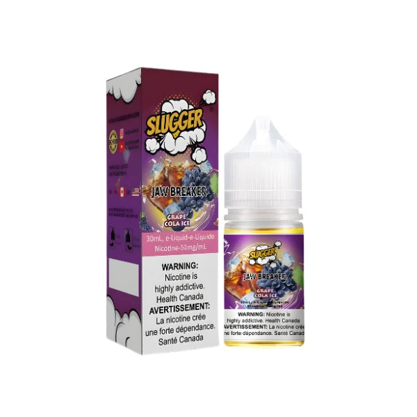 Slugger Jaw Breaker Grape Cola Ice nic salt 30ml bottle - Vape Brothers Pakistan