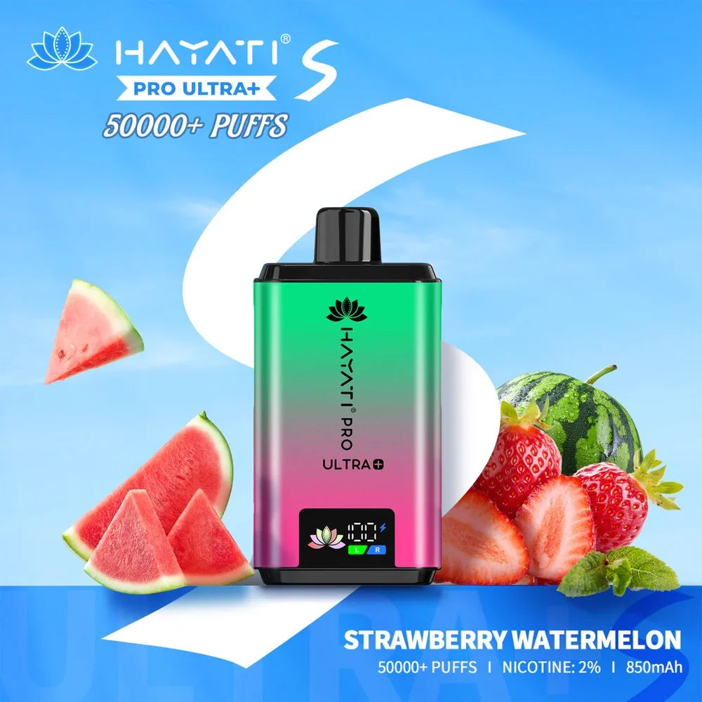 Hayati Pro Ultra Plus S dual tank kit - display showing battery state