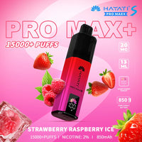 Hayati Pro Max S+ Strawberry Raspberry Ice – advanced mesh coil disposable vape, 850mAh battery