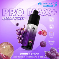 Hayati Pro Max S+ Summer Dream flavour – 15000 puffs, 20mg nicotine salt, draw-activated disposable