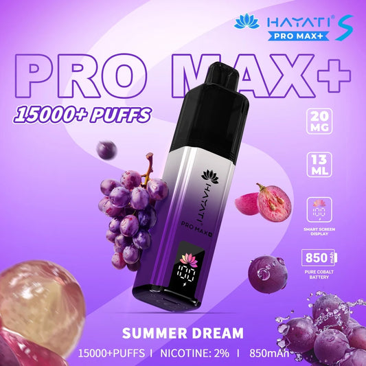 Hayati Pro Max S+ 15000 Puffs Disposable Vape — USB-C Rechargeable