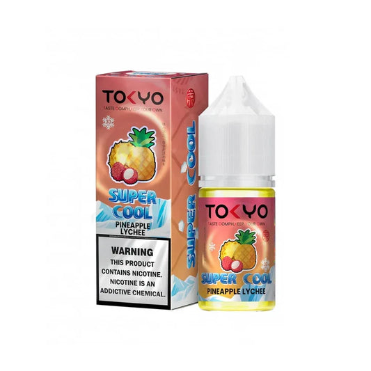 Gunnpod Super Cool Pineapple Lychee Ice 30ml nic salt bottle, tropical fruit label