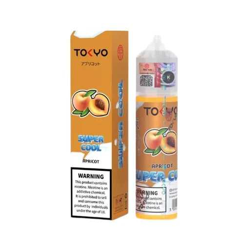 Tokyo Super Cool Apricot 60ml freebase e-liquid bottle front label
